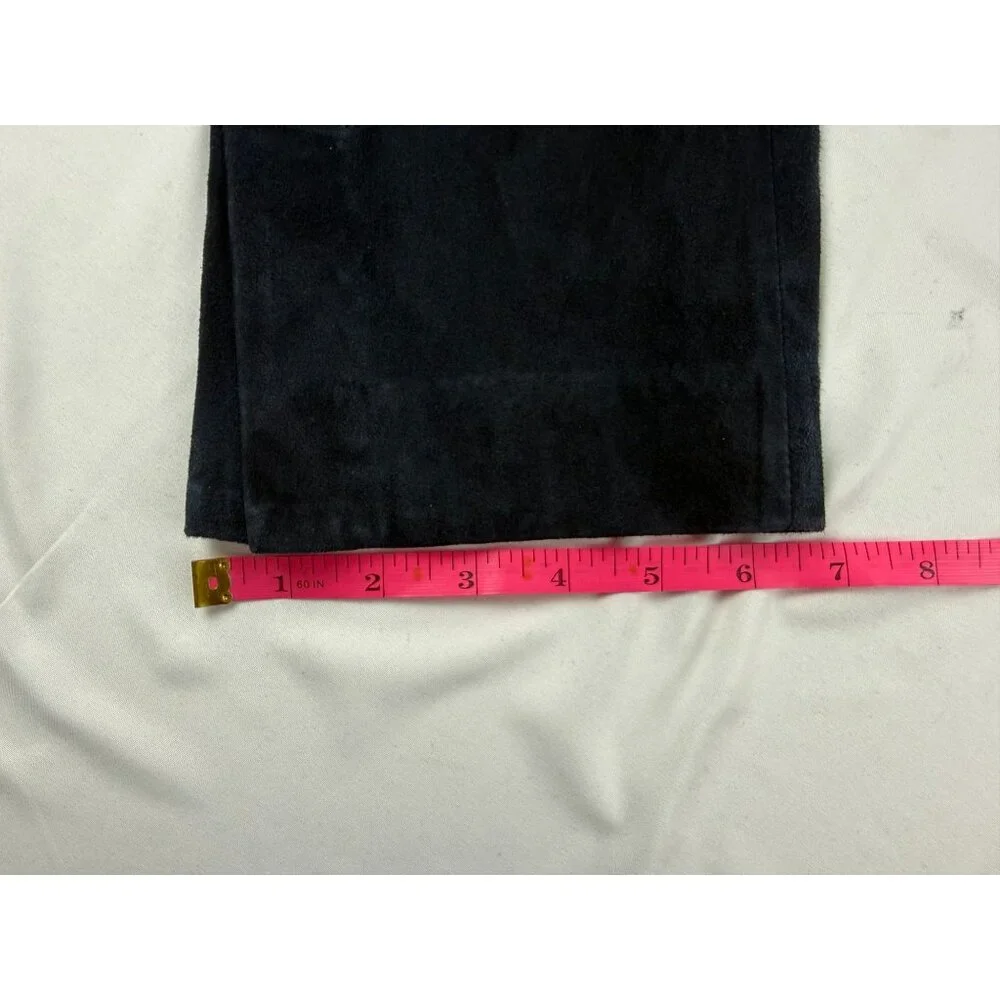 Vince Stretch Lamb Suede Split Hem Crop Pant in Navy Size M $1250 - Picture 11 of 11